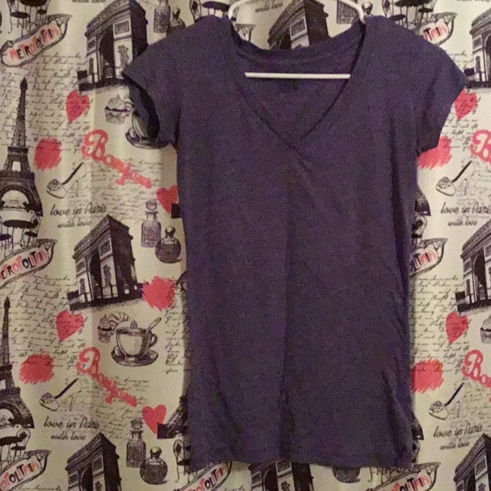 Purple v-neck